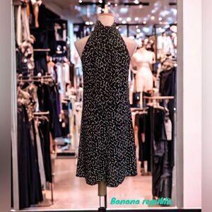 BANANA REPUBLIC FACTORY NWT SLEEVELESS DRESS BLACK WHITE SIZE 0